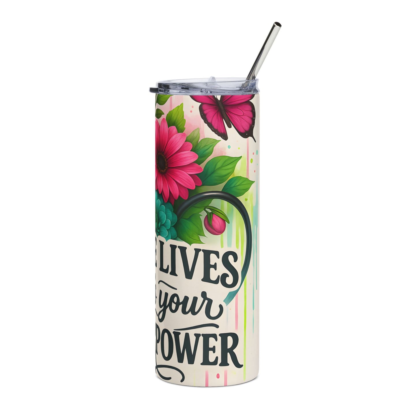 The za affect Floral Stainless Steel Tumbler