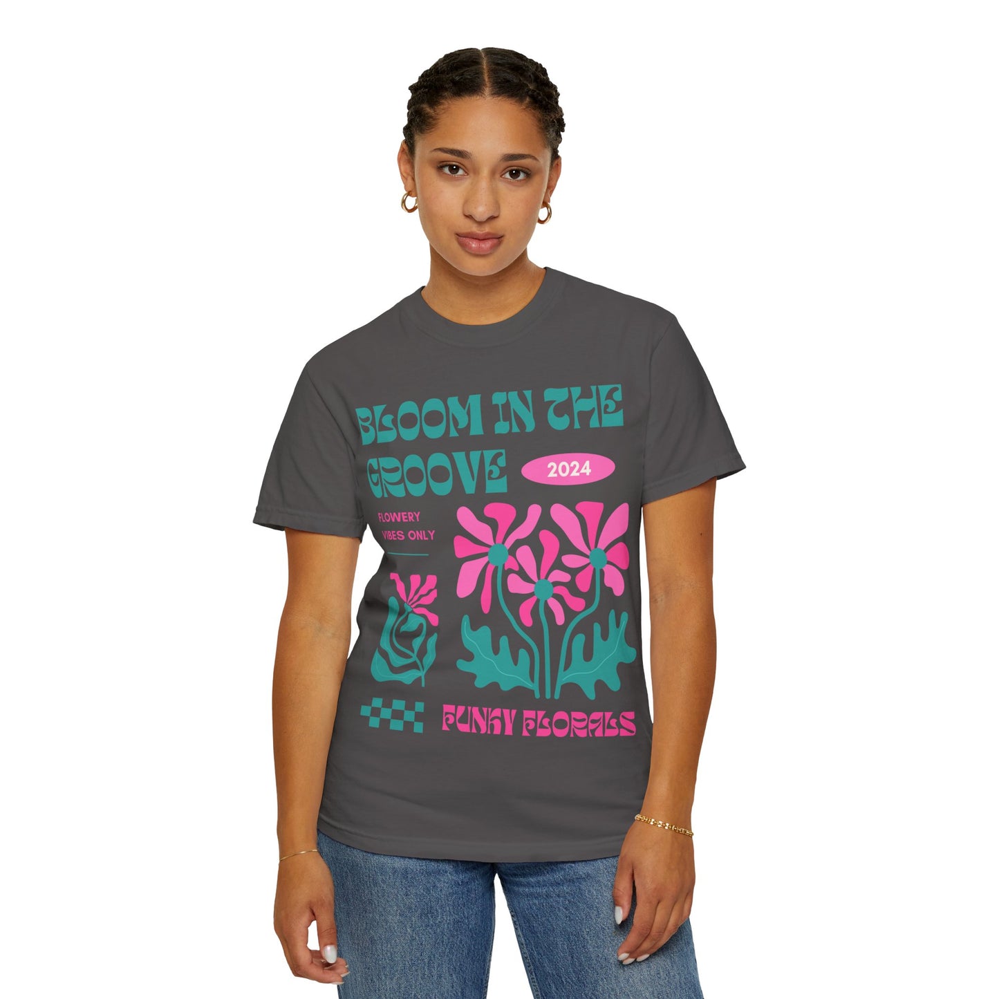 The za affect Bloom in the Groove Unisex T-Shirt Flower Power Tee