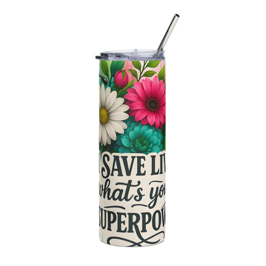 The za affect Floral Stainless Steel Tumbler