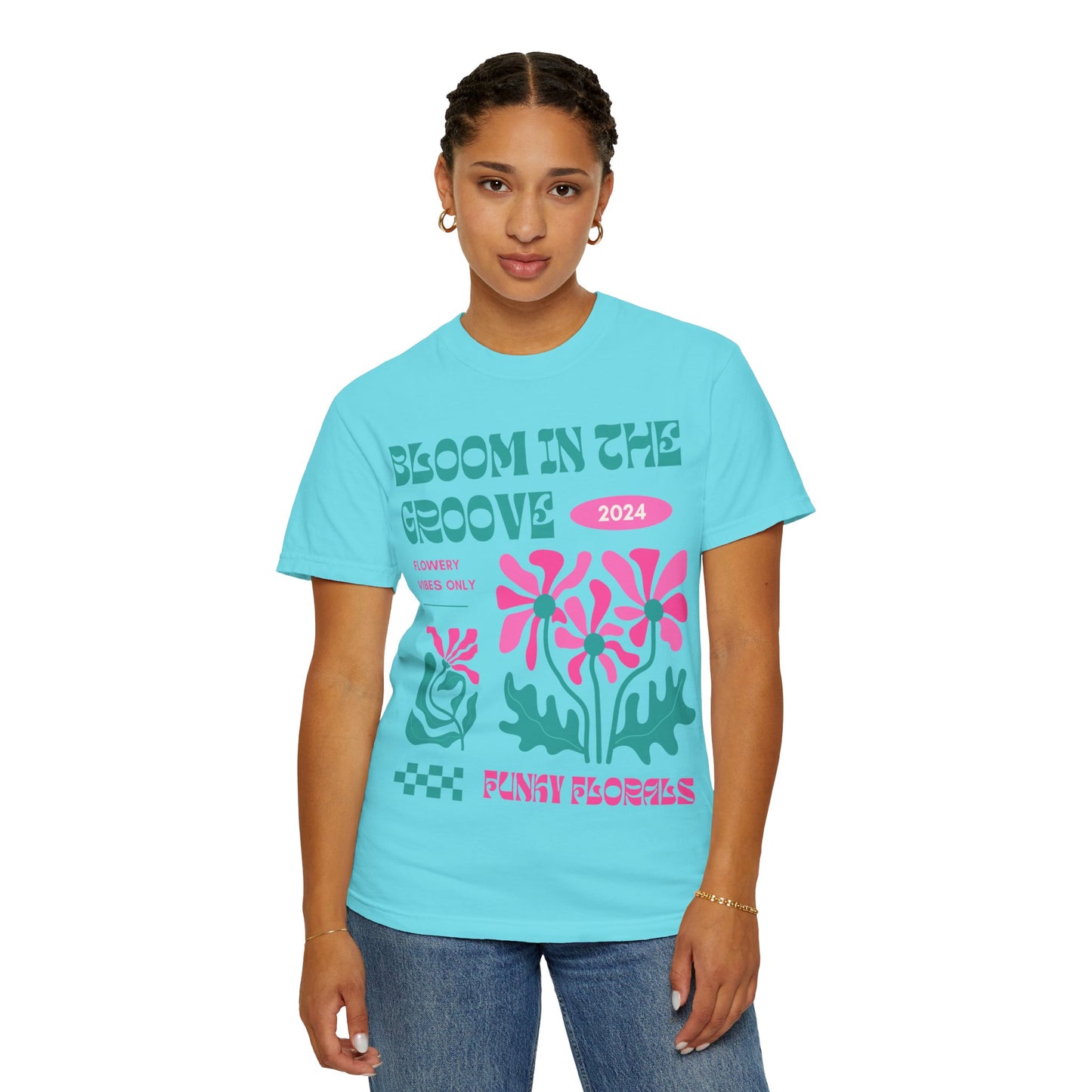 The za affect Bloom in the Groove Unisex T-Shirt Flower Power Tee