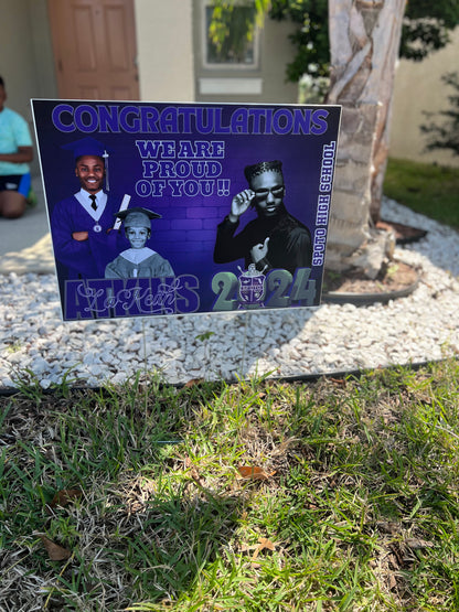 Grad yard signs 24x18